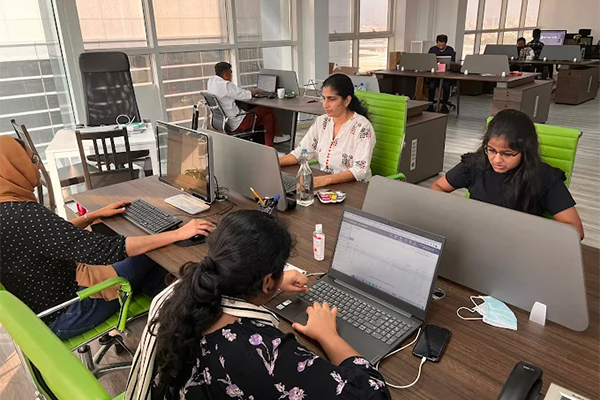 Employees working in office